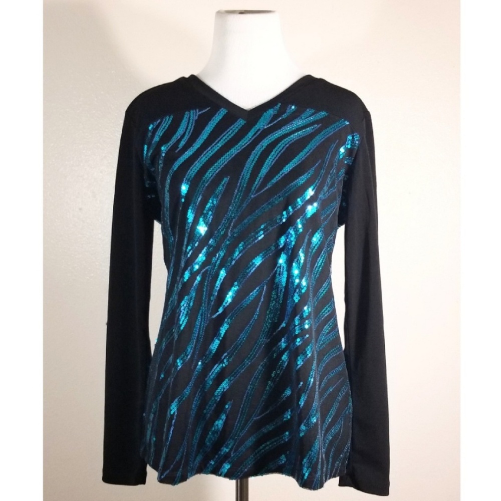Bob Mackie Wearable Art Sequin Top